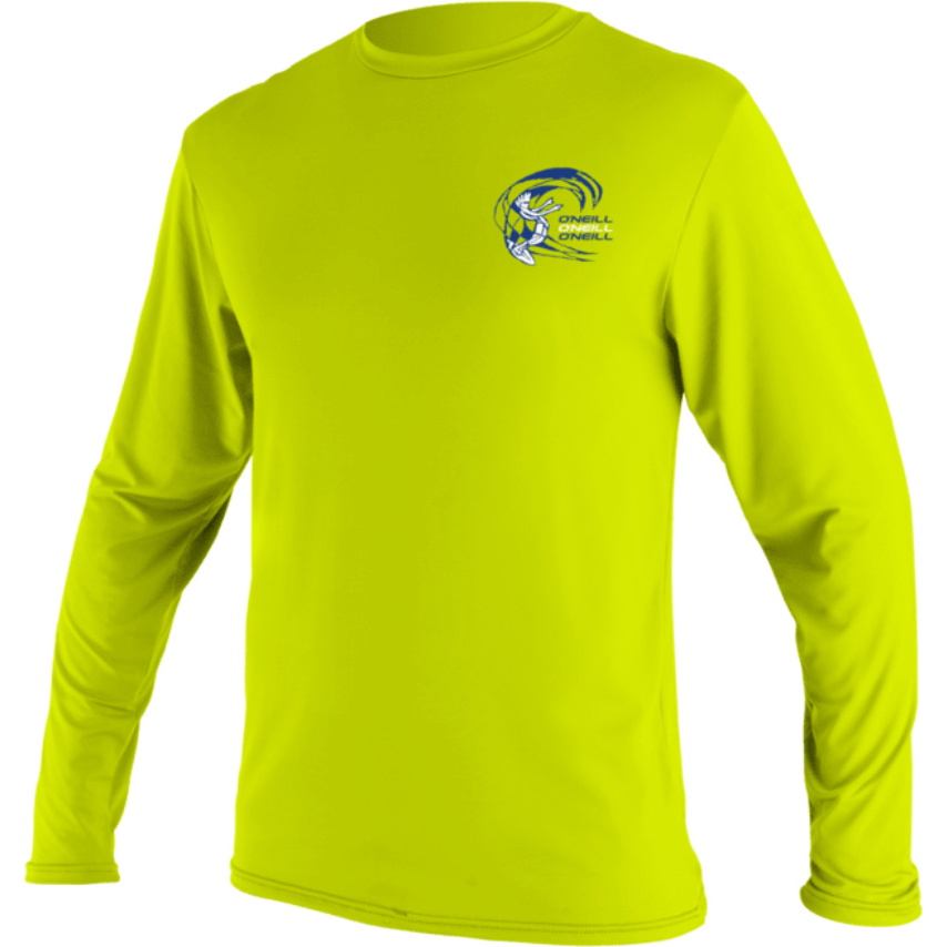 2026 O'Neill Junior Basic Skins Long Sleeve Sun Shirt 5711B - Lime